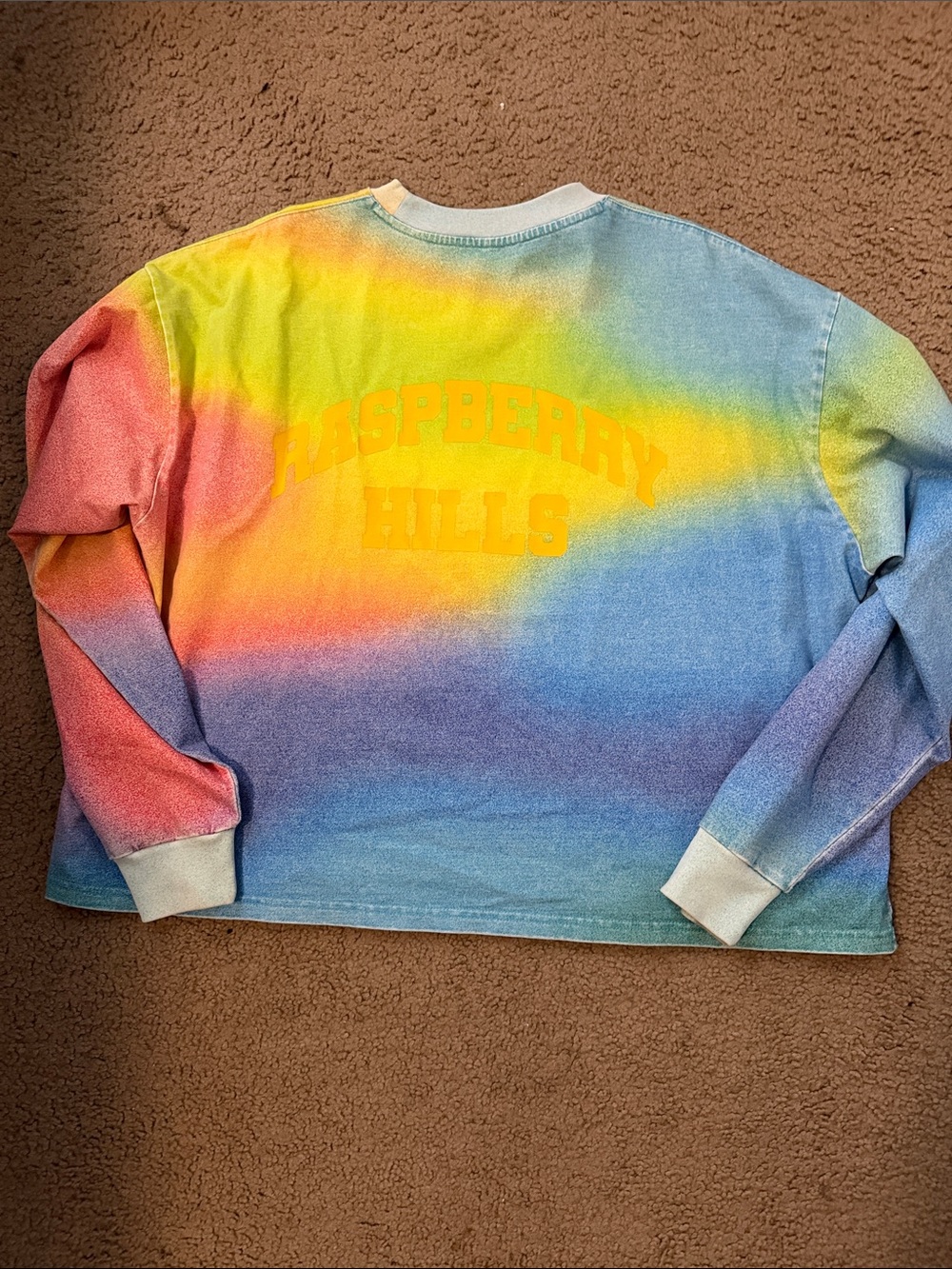Men's Long Sleeve Tie-Dye Tee - Multicolor